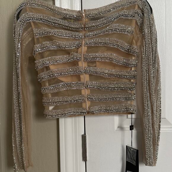 NWT Sivalia Couture Sheer Beaded Top 6 - Picture 2 of 7